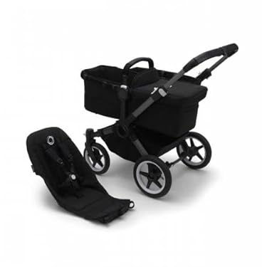 Bugaboo Donkey 5 Tweeling Kinderwagen 2 In 1 Graphite Midnight Black + Voetenzak