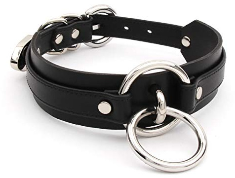 lalatia Damen Halsband O Ring Kunstleder Choker Halskette
