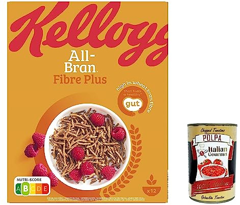 6x Kellog's Kellogg All-brain membrane mit seinen reichhaltigen Weizenfasern cereals 500 g + Italian Gourmet polpa 400g