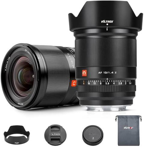VILTROX 13mm F1.4 APS-C Superweitwinkel Autofokus Objektive für Nikon Z Mount Kamera Objektive Standard Camera Lenses große Blende Weitwinkelobjektiv kompatibel für Nikon Z9 Z8 Z7 Z6 Z5 Z50 Z30 ZFC