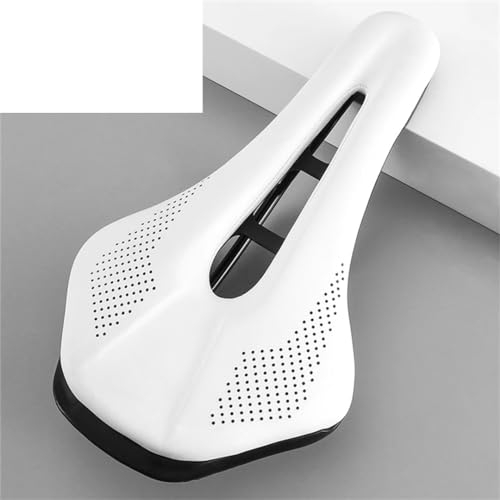 Ultraleicht Mountainbike Sattel MTB Kurze Nase Rennrad Sitz PU Leder Hohl Prostatasattel Fahrrad Teile Weiß