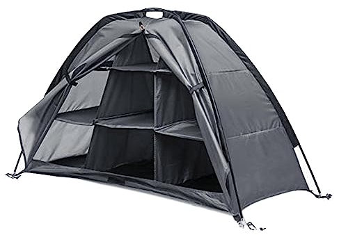 Aufbewahrungszelt, 9 Gitter, faltbarer Campingschrank, 210D Oxford-Gewebe, Campingaufbewahrung mit 9 Fächern, Mehrzweckzelt, Campingzubehör für Grillen, Camping und Essen im Freien