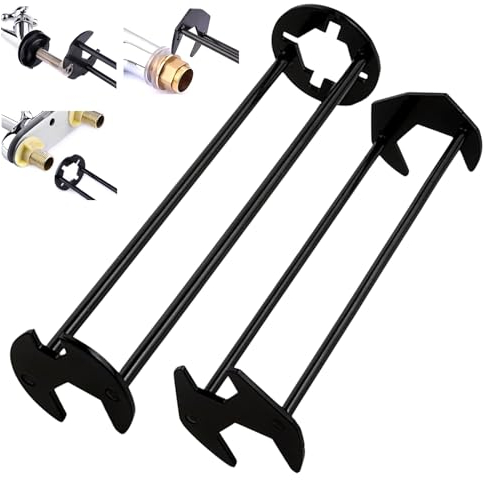 71Nmly 2Pcs Chiave per Rubinetto Sottolavello,chiave per lavabo e strumenti per idraulici,chiave per tubi multifunzionale per lavello 7 dimensioni,Adatto per tubi dell'acqua della cucina e del bagno
