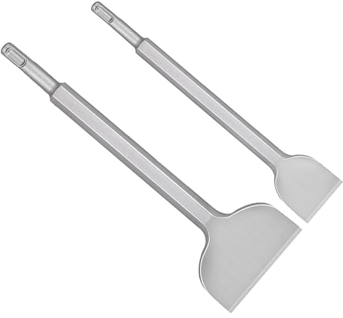 Alrens Lot de 2 burins perforateurs SDS - Burin à carrelage pour marteau perforateur - 280 x 100 mm et 250 x 40 mm - Convient pour le béton, la maçonnerie, le plâtre, etc