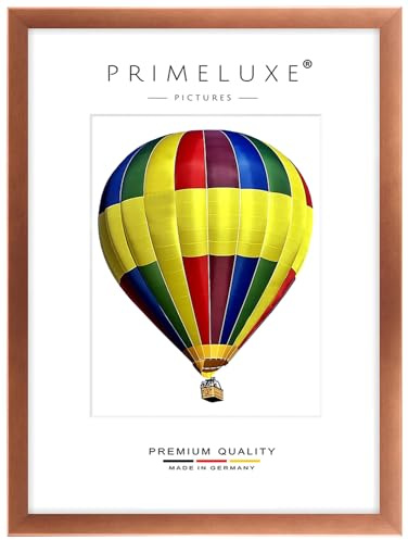 PrimeLuxe Cornice in legno 24 x 33 cm (dimensione dell'immagine) in rame-marrone | Colore e dimensione selezionabili | Cornice per poster | Puzzle | Foto collage | PRODUZIONE TEDESCA