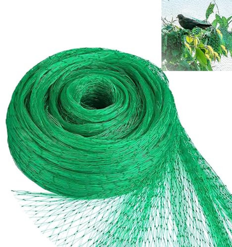 Esforzarse 6 x 10m Rete Anti Uccelli, Protettiva per Bacini d'Acqua, Maglie Robuste Riutilizzabile, Proteggere Piante Frutta Fiori Alberi Animali, Stagno, Verde