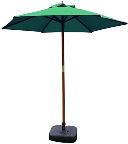 Sonnenschirm für Tisch und Markt im Freien, Sonnenschirm für den Garten, 2,1 m, Terrassenschirm, Gartenschirm für den Außenbereich, Poolschirm für Hof, Camping, mit Halterung aus Massivholz (Farbe: W