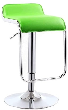MEIZHITU Barstuhl Tresenhocker Barhocker Aus Leder, Anhebbarer Barstuhl Mit Niedriger Rückenlehne Und Fußhocker, Hohe Hocker, Ergonomische Thekenhocker Bistrohocker Designer Hocker(Grün)