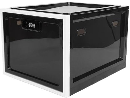 Kühlschrank-Schließbox, Multifunktionale Verschließbare Medikamentenbox, Breite Anwendung, Einfache Verwendung für zu Hause (Schwarz-Weiß-Rahmen)
