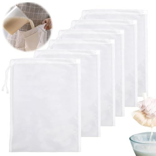 Generic 3 Pack 8”x12” Nylon Nut Milk Bags for Straining, Cooking, and Filtering