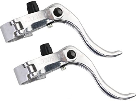 Garneck Fahrrad Bremshebel Aus Aluminiumlegierung Für 22-2 Mm/Mm Lenker - Silber 1 Paar Ideal Für Fixie Und Retro Fahrräder Langlebig Und Leicht Zu Montieren