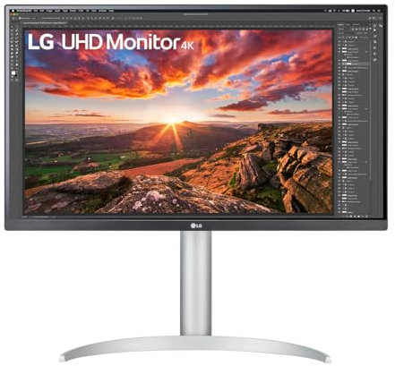 LG UHD Monitor 27UP850K – 4K IPS 27 inch, 60Hz, 5ms, DCI-P3 95%, DisplayHDR 400, High Resolution Content Creation Display, Built-in Speakers, HDMI, DisplayPort, USB-C, White