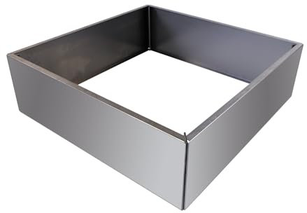 bellissa - Vertikalbeet aus Cortenstahl (100x100x20cm) - Pflanzrahmen für Garten, Terrasse & Balkon aus Metall für Edelrost – Kräuter-Hochbeet & Pflanzkübel - rechteckiges Blumenbeet & Beetumrandung