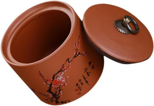 Vase à thé vert Boîte à thé Bonbons Boîtes à thé en argile violette Pots de stockage de thé Organisateur de sachets de thé en jadéite Coffre à thé Accessoires for trompette Récipient en céramique for