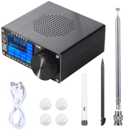 Kznifmk ATS25X2 Receptor de Escaneo de Espectro FM/LW/MW/SW/SSB de Banda Receptor EstéReo con Pantalla TáCtil WiFi FM RDS App Network