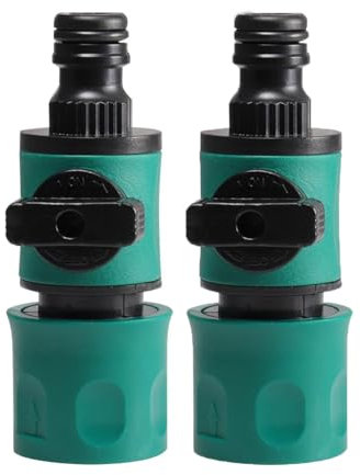 Mounteps Garden Hose Pipe In Line Tap Shut On/Off Valve stop valve Connector Adapter (2Pcs)