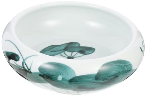 ibasenice Pot de Fleurs en Céramique Hydroponique pour Jonquilles Jardinière Décorative pour Maison Salon Bureau Contenant Rond en Céramique Style Chinois pour Plantes Aquatiques