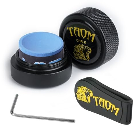 YEUEK TAOM Billard-Kreidehalter Rund Geformtes Praktisches Werkzeug Billardzubehör Magnetisch Mini Kreidespitzen-Etui Behälter Runde Box Billard