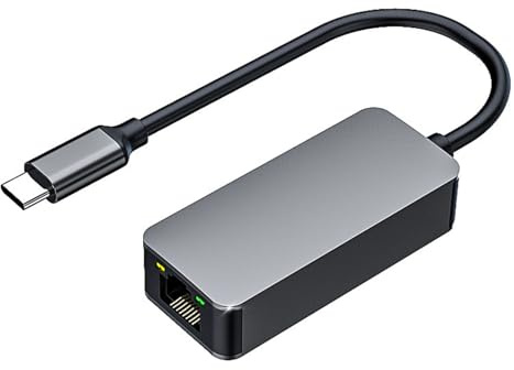 Ouitble USB C Ethernet Adapter 2.5Gbps Aluminum Fast Type-C to RJ45 LAN Adapter 1Gbps Gigabit High-Speed for Gaming Laptops Tablets Smartphones