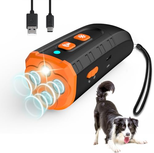 Lwuey Anti Bell Gerät Hunde, Erziehungshilfen Fur Hunde, Reichweite 10m | Hundeabwehr Ultraschall, Tragbar Hunde Bellen Stoppen mit LED. Frequenz 24Khz Hundetraining Für Innen- und Außenbereich