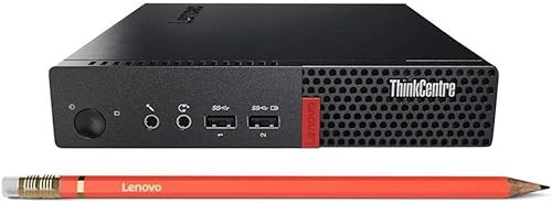 Lenovo ThinkCentre M710q Mini Desktop Computer PC, Intel Core i7-7700, 8 GB RAM, 256 GB SSD, WiFi, Bluetooth, tastiera US QWERTY Windows 11 Pro (ricondizionato)