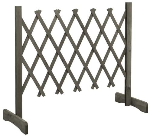 CIOURSTO Panneau de Clôture en Treillis de Jardin en Sapin Massif – Extensible, Idéal pour les Plantes Grimpantes, une Utilisation en Extérieur et l'intimité du Jardin (120 x 60 cm)