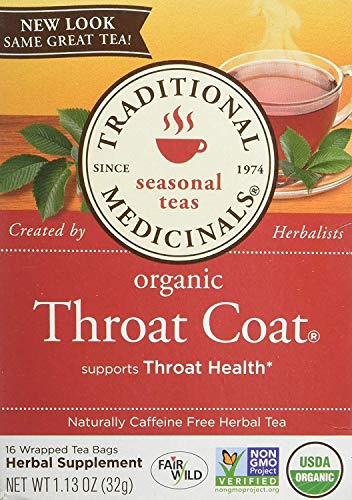 Traditional Medicinals Organic Throat Coat Tea Bags, 16 Count