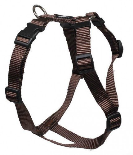 Feltmann Mopsgeschirr Hundegeschirr Soft Nylon, Uni Braun 7-13kg, 20mm