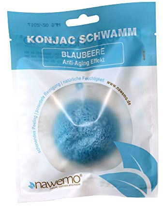 Spugna Konjac al mirtillo con effetto Anti-Aging