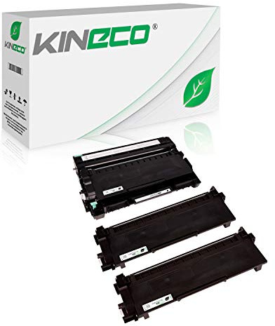 Kineco 2 Toner mit Trommel kompatibel für Brother TN-2320 TN-2310 DR-2300 für Brother HL-L2340DW HL-L2360DN MFC-L2700DW DCP-L2520DWG1 DCP-L2500D HL-L2360DN-Schwarz je 5.200 Seiten Trommel 12.000 Seiten