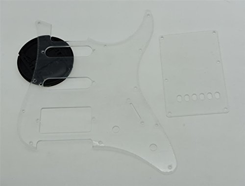 KAISH Transparentes Gitarren-Schlagbrett (Pickguard) und Backplate, passend für Yamaha-Pacifica-Gitarre