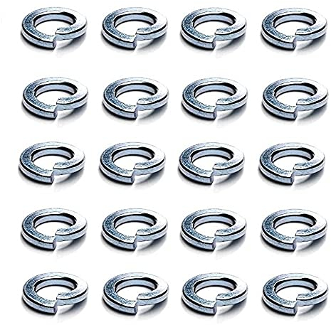 Merriway BH04869 (40 Pcs) Split Lock Spring Washer Steel M10 - Pack of 40 Pieces