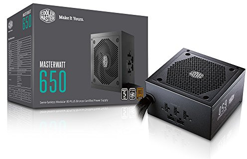 Cooler Master MasterWatt 650 unidad de - Fuente de alimentación (650 W, 100 - 240 V, 50 - 60 Hz, 5 - 10 A, Activo, 120 W)