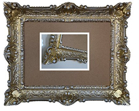 Lnxp ANTIK BAROCK BILDERRAHMEN in der Farbe Gold/Silber Dualcolor 56x46cm RECHTECKIG REPRO Bilder für 30x40cm oder 40x30 cm BAROCKRAHMEN BILDER 50R