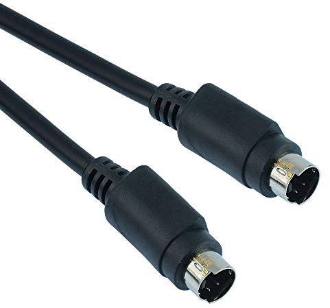 4-Pin Mini DIN plug Male to Male Extension Cable Lead S-VHS S-Video (Length 1m)