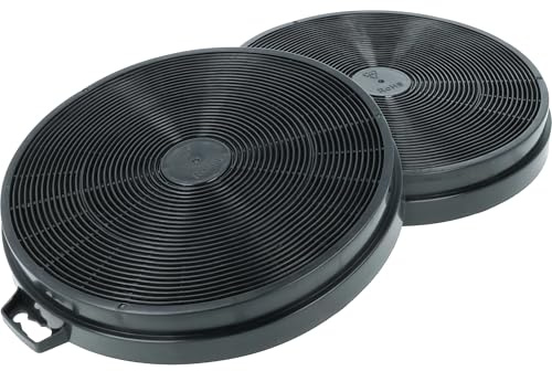 vhbw 2x Aktivkohlefilter kompatibel mit Bosch DWW 091350 | DWW 091350 B, DWW 091421, DWW 091451, DWW 091451 V Dunstabzugshaube - 20,2 cm