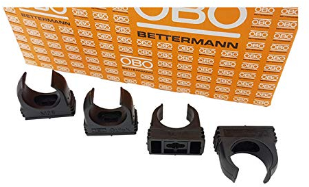 OBO Bettermann M25 - 30 morsetti rapidi, fascetta per tubi, montabile, colore nero intenso, 25 mm, 30 pezzi