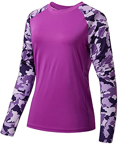 BASSDASH Women’s UPF 50+ UV Sun Protection T-Shirt Long Sleeve Fishing Hiking Performance Shirts