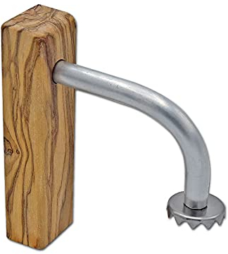 D.O.M.® - Portasapone magnetico Felix in legno d'ulivo/alluminio, con piastrine