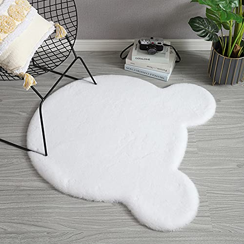 Niedlicher flauschiger Teppich für Mädchen-Schlafzimmer, Kunstfell-Plüsch-Teppich, Langflorteppich, Kinderteppich, extra große Bodenmatte für Bett, Stuhl, Sofa
