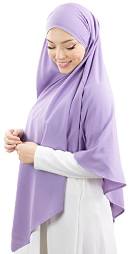 Lamis Hijab - khimar hijab da infilare top jilbab per donna musulmana velata KH000, Lilla, Taglia unica