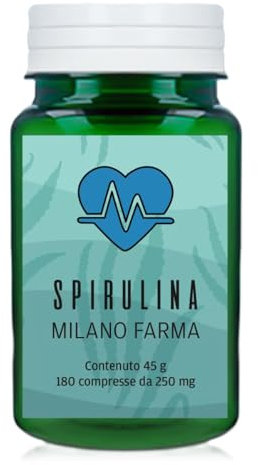 Spirulina Milano Farma 180 compresse di Pura Spirulina per un mese e mezzo di trattamento efficace