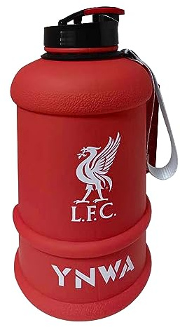 Offiziell lizenzierte Liverpool F.C Gym Flasche – 1,3 Liter, BPA-frei, Handschlaufe und Griff, auslaufsicher