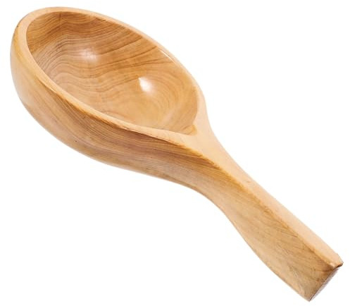 BESTonZON Japanische Teekelle Saunakelle Japanische Wasserkelle Holzkelle Tragbarer Soeaker Gießkelle Aus Holz Badekelle Löffel Badesalz Schaufel Küchenkellen Hölzern Fußwanne Mehrzweck Kind