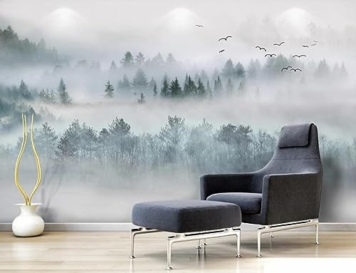 songqians Papier Peint Panoramique Paysage Forêt Nuage Papier Peint 3D Tapisserie Murale Décoration Chambre Salon -322795 400x280cm