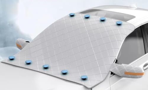 LICOME Frontscheibenabdeckung Winter für Mini John Cooper Works F54 F55 F56 F57 F60 4 Doors, Auto Windschutzscheibenabdeckung Magnetisch, Auto Scheibenabdeckung Gegen Schnee EIS Frost UV-Schutz