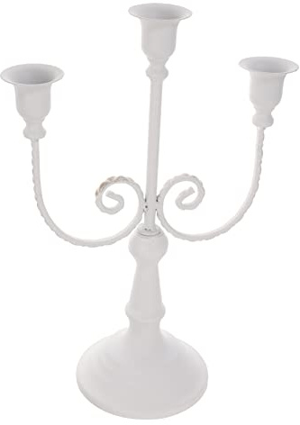 MAGICLULU Vintage Eisen Kerzenständer Mehrarmiger Kandelaber Dreiarmig Kerzenhalter Dekorativ Hoher Kerzenständer Party Mittelstück