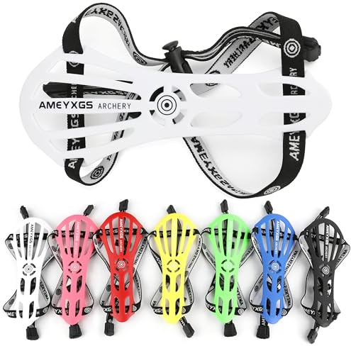 limaity Bogenschießen Armschutz Nylon Bogenschießen Bracer Bogen Schutzhülle für Outdoor Recurve Compound Bogen Jagd (Weiß)