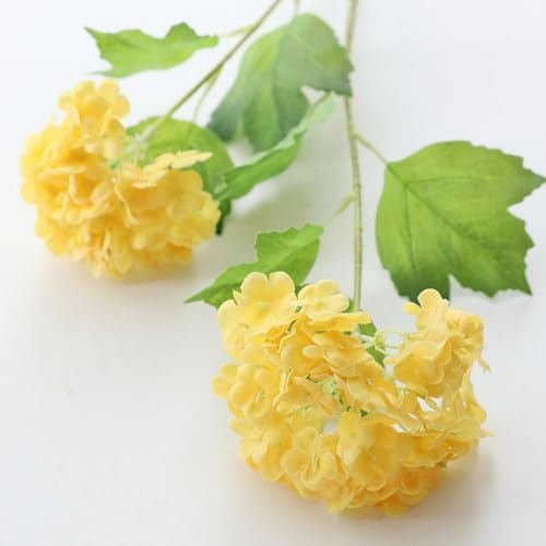 CTVYJSR Artificial Flower 3D Film Hydrangea 2 Heads Snowball Feel moisturizing Wedding Decoration Fake Flower Home Decoration