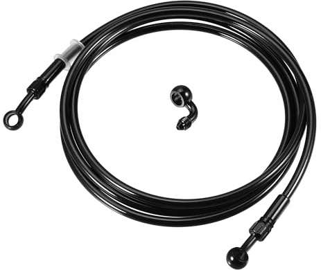 Hihaha Bremsleitung Motorrad Hydraulische Bremsleitung Ölschlauchrohr mit Banjo/Innen für ATV Motorrad Motocross/Langlebig 220cm Länge / 1 Satz